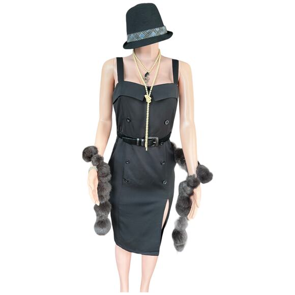 Complete 1920s Gangster Costume: Dress + 6 Accessories - Halloween/Cosplay Med. - Picture 5 of 10